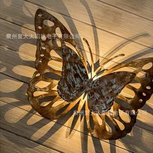 Iron Butterfly <b>Wall</b> Lamp Brown Led <b>Light</b> Source E26 <b>Wall</b> Mounted Indoor Decor For Home Living Room - Product Image 2