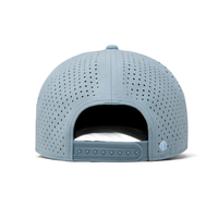 Casquette de baseball sport imperméable personnalisée à 5 panneaux, découpe laser, trous perforés, logo brodé 3D, séchage rapide, mode cycliste
