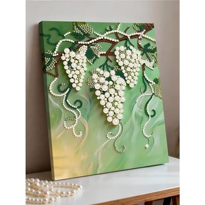 Wholesale Custom 40*50m Modern Floral <b>Canvas</b> Wall Decor Sunflower DIY Pearl Painting Pearl Painting with <b>Frame</b> for Beginners - Product Image 3