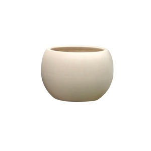 Pot Keramik Bulat Putih Kecil untuk Luar Ruangan dan Dalam Ruangan, Bentuk Bola untuk Tanaman dan Bunga Buatan - Product Image 5