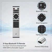 Control Remoto Infrarrojo Inalámbrico para Televisor Inteligente con Voz, para Televisor LCD Inteligente, Android TV Box, OEM, ODM, Fábrica de Origen, Carcasa con Logotipo Personalizado, Teclado
