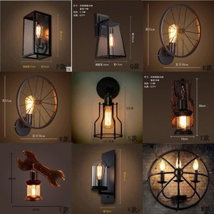 Lámpara de pared retro con bombilla LED E27 de 100 cm para dormitorio, pasillo, escalera, restaurante, bar, almacén, decoración - Product Image 2