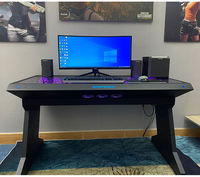 Homemade Tempered Glass Side Panel Table PC Desk RGB ATX PC Case Table Computer Gaming Case and Desk Two in One Combo