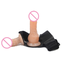 Jouets sexuels portables réalistes en silicone à double dildo, double longueur, stimulation anale et du point G, réglables et sans sangle, pour femmes et couples