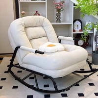 Fauteuil pouf moderne en cuir tufté canapé paresseux pliable pour salon chambre à coucher meubles au design créatif pour la maison et l'hôtel