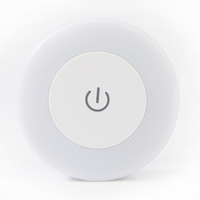 Lampe de nuit rechargeable HL-288 à 3 couleurs, ronde, tactile, pour chambre à coucher
