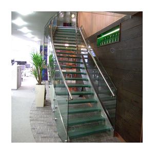Escalera curva <span class=keywords><strong>de</strong></span> vidrio compacta con marco <span class=keywords><strong>de</strong></span> aluminio Escalera curva perfecta <span class=keywords><strong>para</strong></span> <span class=keywords><strong>espacios</strong></span> <span class=keywords><strong>pequeños</strong></span> y decoración moderna - Product Image 4