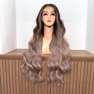 Perruque de Cheveux Naturels Vietnamiens de Qualité Supérieure 100% Cheveux Humains, Perruque Frontale en Dentelle, Cheveux Ondulés - Product Image 6