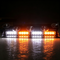 Lampe de signalisation LED 32W à ventouse 2-en-1 avec affichage numérique, boîtier en aluminium, pour pare-brise avant et arrière de véhicule