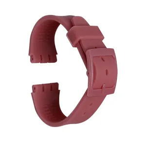 Correas de reloj de silicona tropical coloridas 12mm 17mm correas de pulsera de reemplazo de silicona con hebilla de plástico