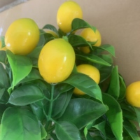 Tanaman Lemon buatan, bunga dekorasi Bonsai kecil hijau pot untuk dekorasi rumah kantor meja
