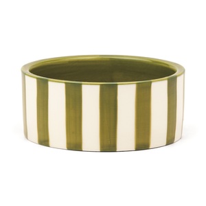 Izzy Wine <b>Coaster</b> Green Stripes Ceramic <b>Drink</b> Accessory - Product Image 1