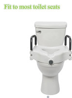 Siège de toilette rembourré amovible surélevé