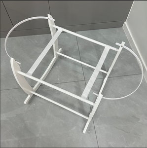 Ensemble de panier de Moïse <span class=keywords><strong>blanc</strong></span> avec support, panier de Moïse tissé à la main, design écologique, panier de Moïse <span class=keywords><strong>en</strong></span> bois pour bébé avec support - Product Image 5