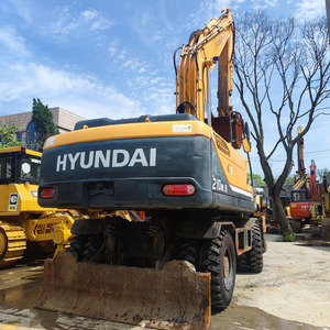 รถขุดไฮดรอลิกมือสองสภาพดี ผลิตในเกาหลี ขนาด 21 ตัน ยี่ห้อฮุนได รุ่น 210W-9 แบบมีล้อ กำลังขาย - Product Image 3