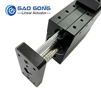 GAOGONG GCA2 F1 Mini Actionneur Linéaire Électrique de Précision avec Moteur, Encodeur Absolu, Haute Rigidité, Guide à Rouleaux Croisés 0.001