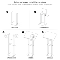 Podio de Acrílico Transparente al por Mayor - Diseño Plegable Multifuncional para Uso en Bares y Conferencias, Venta Directa de Fábrica