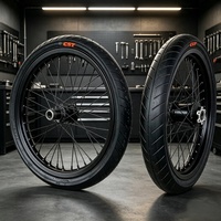 Ensemble de roues Supermoto Motard KYZ Sur-Ron Light Bee X 17 pouces, chrome argenté, 70/90-17 90/80-17, amélioration des performances sur route pour vélo électrique