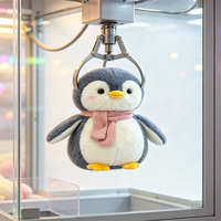 Peluche Mascotte Pingouin Personnalisée OEM ODM, Logo Imprimé par Transfert Thermique, Poupée Réconfortante en Peluche Ultra Douce, Faible MOQ