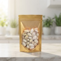 Sacs Doypack à Fermeture Zip en Plastique Doré Givré (Façade) et Argenté (Dos) pour Emballage de Snacks – En Stock