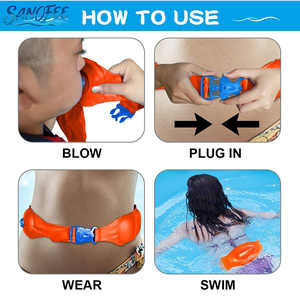 Bền 0.3 mét PVC <span class=keywords><strong>Inflatable</strong></span> Bơi vành đai, có thể điều chỉnh nổi Viện trợ cho an toàn nước và Đào tạo - Product Image 4