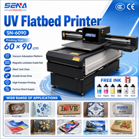 Impresora UV de Cama Plana Multifunción 6090 para Placas de Identificación, PVC, Acrílico, Cerámica, Madera, Metal, Impresión de Logotipos con Efecto UV