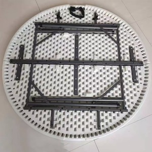 <span class=keywords><strong>Table</strong></span> ronde pliante en plastique professionnelle pour décor <span class=keywords><strong>de</strong></span> Banquet <span class=keywords><strong>de</strong></span> <span class=keywords><strong>mariage</strong></span> intérieur extérieur panneau <span class=keywords><strong>de</strong></span> maison moderne élégant en fer métallique - Product Image 4