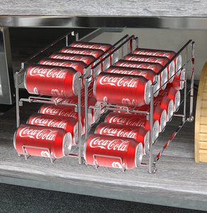 2 Pack - Stackable Front Loading Beverage Cola <strong>Can</strong> <strong>Dispenser</strong> Rack Chrome - Product Image 6