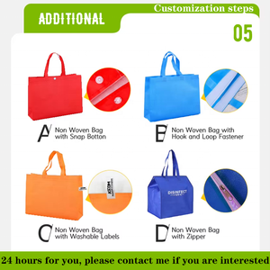 कस्टम मुद्रित लोगो बोल्ट के साथ गैर बुना हुआ वाहक बैग के अनुकूल पुनः प्रयोज्य गैर बुने हुए कपड़े के बैग - Product Image 6