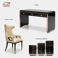 Silla de Oficina de Cuero y Madera Maciza de Estilo Italiano de Lujo Personalizada, Acabado Brillante Tipo Piano, Enchufe Integrado, Duradera y Portátil