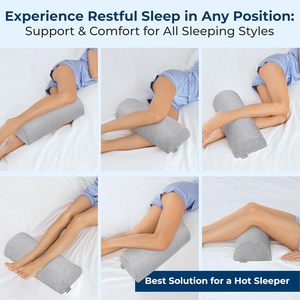 Coussin lombaire en mousse à mémoire de forme Du Babo 20,4 po x 7,8 po x 4,8 po avec housse rafraîchissante pour le soutien pendant la grossesse et pour dormir sur le côté ou le dos - Product Image 4