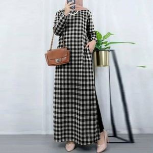 <span class=keywords><strong>Alharamain</strong></span> Jubah, Túnica Musulmana India, Caftán de Moda, Vestido Formal de Manga Larga para Mujer, Cuello Redondo y Tallas Grandes para Primavera - Product Image 6