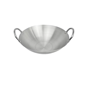 <span class=keywords><strong>Wok</strong></span> commercial KENGQ <span class=keywords><strong>en</strong></span> <span class=keywords><strong>acier</strong></span> <span class=keywords><strong>inoxydable</strong></span> de grande taille avec double poignée, capacité de 18 L, écologique, non revêtu, pour cuisinière à gaz de restaurant/hôtel - Product Image 1