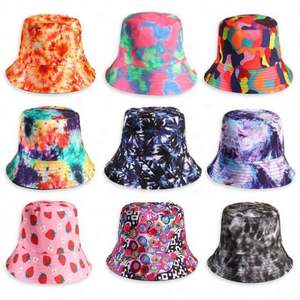 Wholesale New Fashion Maple Leaf Reversible Fisherman Hat Logo Custom Printed Bucket Hats - Product Image 2