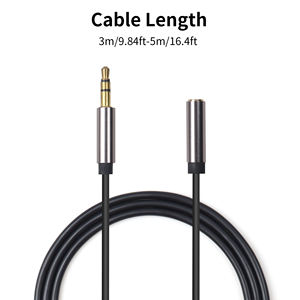 3.5mm <span class=keywords><strong>Stereo</strong></span> 3 kutuplu erkek kadın araba ses kablosu konnektör adaptörü için hoparlör mikrofon ses Video kabloları - Product Image 4