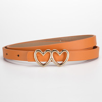 Ceinture pour cheveux pour femme de style rétro classique vintage, jean décontracté avec boucle en alliage assortie Joker Love, largeur 1,4 cm, longueur 90 cm