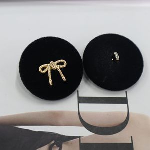 <strong>Fabric</strong> Velvet Bow Round Cashmere Cardigan Double-sided Coat Small Fragrant <strong>Suit</strong> Decorated <strong>Buttons</strong>
