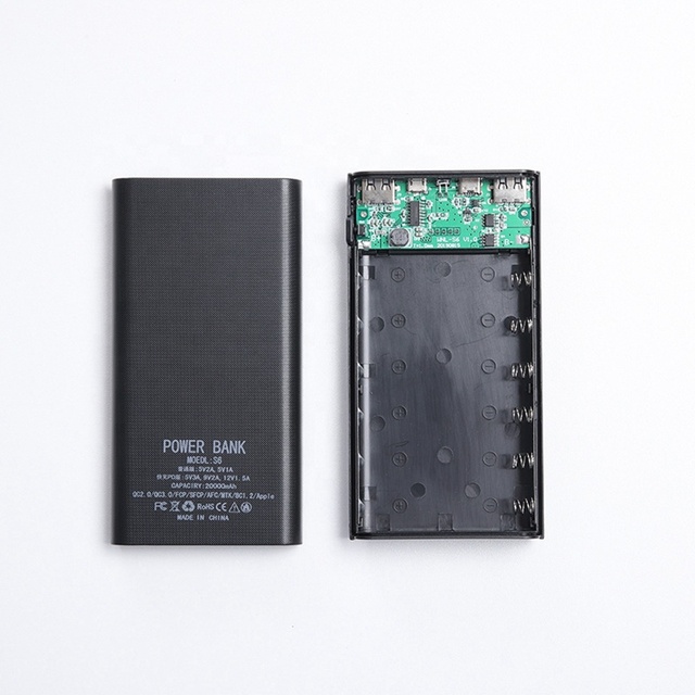 DIY Fast Charge 10W/18W/22.5W Type-C Power Bank Case High 10000mAh/120000mAh/20000mAh Portable 18650 Battery Display Included