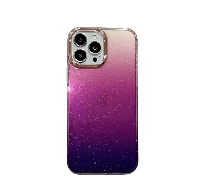 New dark purple iphone14pro phone case Apple 13 Creative Glitter Gradient Hard case 12 net