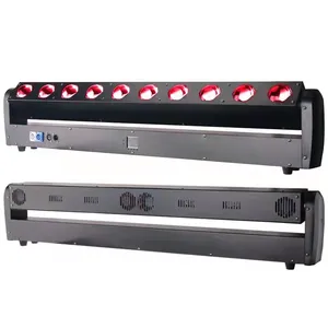 Taşınabilir uygun tam renkli sahne aydınlatma ekipmanları RGB 4in1 10*40W LED ışın hareketli Bar