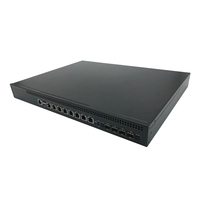 Intel H87 8 GbE LAN 1U Industrial Rackmount Firewall PC dengan 4 X GbE/10GbE SFP 1 X Port Konsol RS232 Tersedia 3 Gbps Throughput