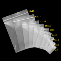 Sac en plastique transparent durable avec fermeture éclair, imperméable, réutilisable, auto-scellant, en PE, pour le rangement de bijoux, cosmétiques et petites pièces