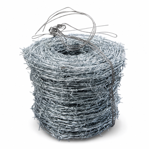<span class=keywords><strong>Filo</strong></span> <span class=keywords><strong>Spinato</strong></span> Zincato a Doppio <span class=keywords><strong>Filo</strong></span> 12x14 Gauge con 4 Punte a Torsione Inversa, Rotolo di <span class=keywords><strong>Filo</strong></span> <span class=keywords><strong>Spinato</strong></span> per Recinzioni Agricole e Bestiame - Product Image 3