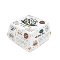 Boîtes à hamburgers biodégradables sur mesure avec logo et couleurs personnalisés, fabriquées sur commande par une entreprise spécialisée avec un contrôle qualité strict