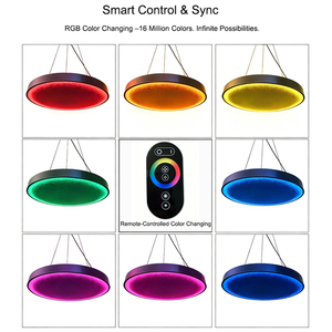 Lampadario LED RGB Moderno per Bar, Locali Notturni e Ristoranti, Luce Pendente Intelligente con Cambio Colore per Decorazione Atmosferica - Product Image 5