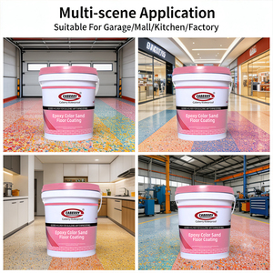 Pintura Epóxica Autonivelante de Alto Brillo con Efecto Mármol, Colorida, a Base de Arena, Impermeable, para Interiores y Exteriores Residenciales - Product Image 5