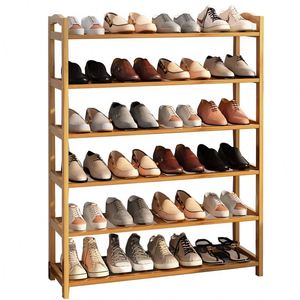 Wholesale Tool-Free Easy Assembly Bamboo <b>Shoe</b> Rack, Ventilated Freestanding <b>Shoe</b> <b>Holder</b> No Drill <b>Shoe</b> Storage Organizer for Home - Product Image 2