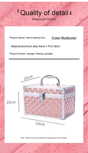 Une trousse de maquillage, également connue sous le nom de boîte de rangement de cosmétiques ou de voyage, est utilisée pour stocker des produits de toilette cosmétiques pendant les voyages en train - Product Image 3