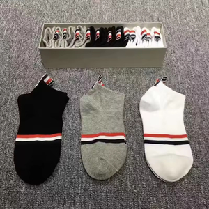 High Quality Cotton Men's Ankle <b>Socks</b> Funny Custom Logo Colorful Casual Knitted Style Summer Available White Black High Quality - Product Image 4