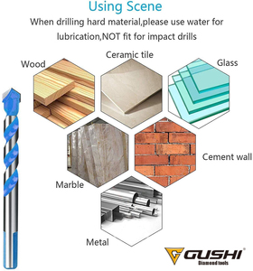 <strong>Ultimate</strong> Punching <strong>Drill</strong> Bits Set Carbide Tip Multifunctional Triangular-Overlord Punching Hole Working <strong>Drill</strong> Bits for Tile Wood - Product Image 5